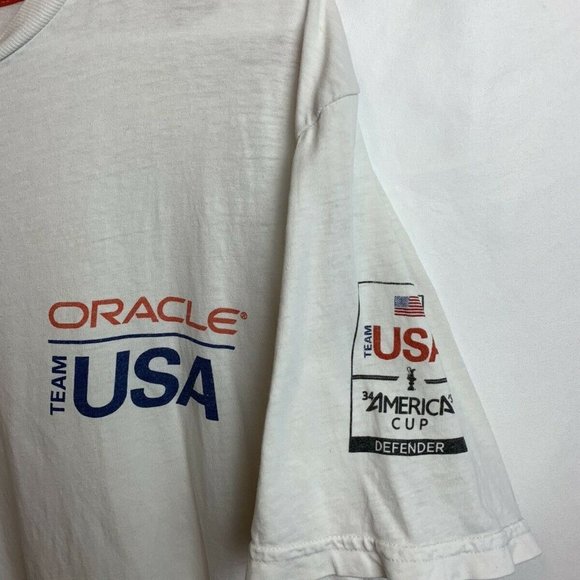 Puma Mens Oracle Racing USA White Defender T-shirt - Picture 4 of 7